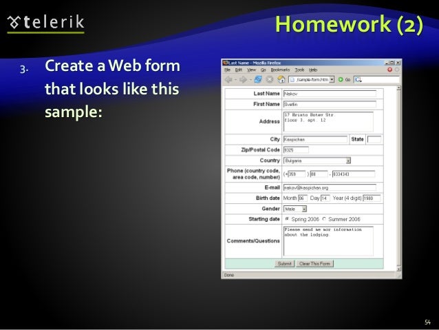 telerik html homework telerik html homework